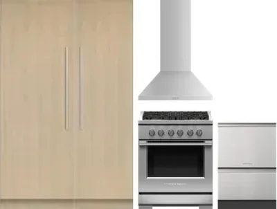 5 Piece Package Includes Refrigerator, Freezer, Range, Hood And Dishwasher